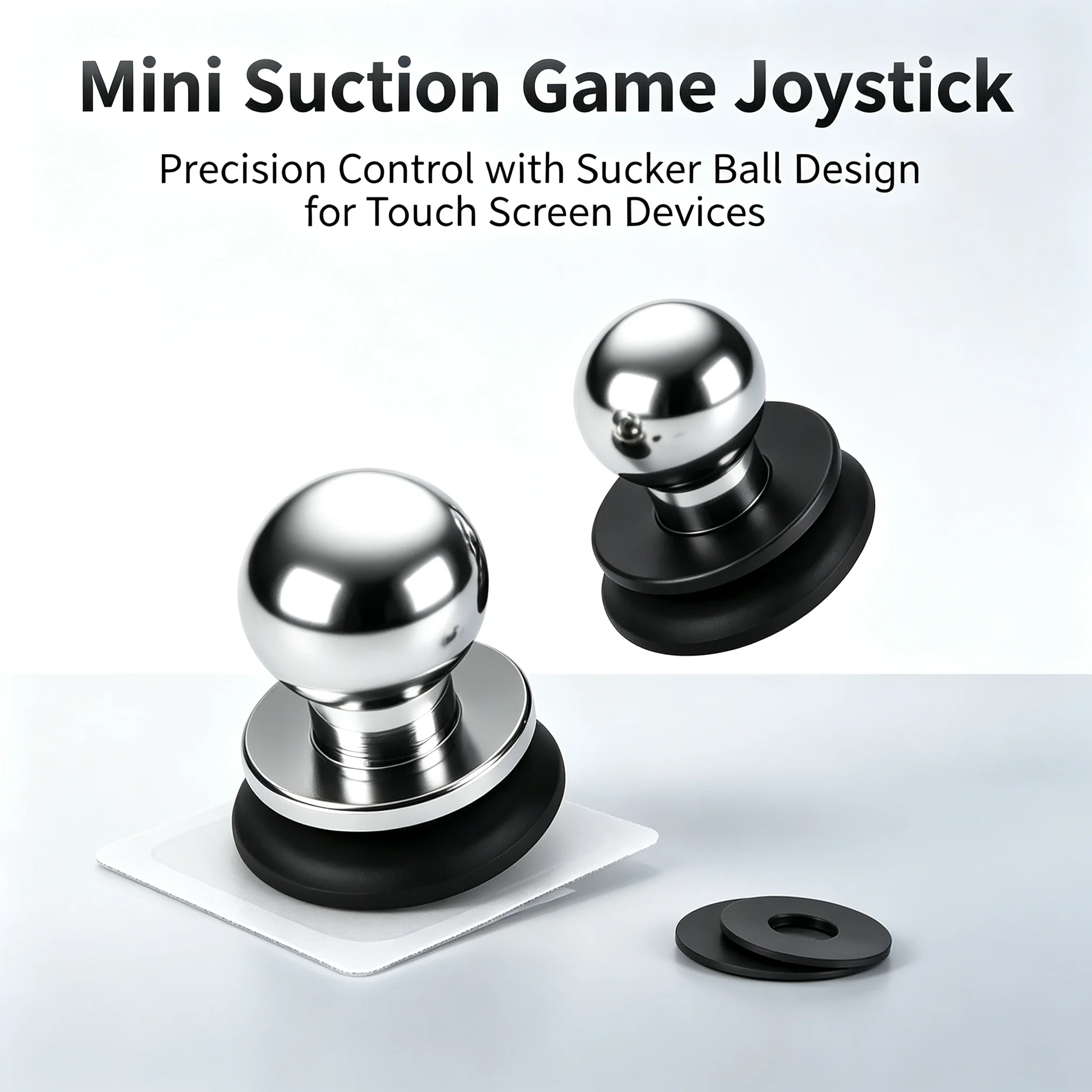 Washable Sucker Game Joystick Round Portable Mini Rocker Controller Suction Cup Type for Mobile Phone Tablet Game Operation