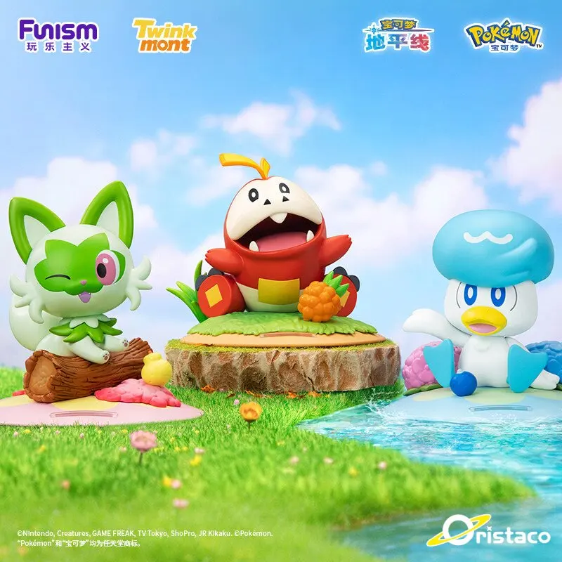 New FUNISM Pokémon Paldea Action Figures Original Partners Sprigatito Quaxly Fuecoco Charizard Bulbasaur Anime Model Toys Gift