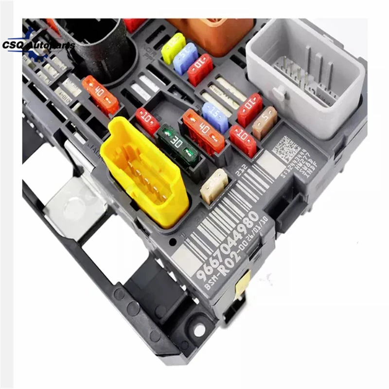 9667044980 9807028580 Engine Fuse Box Assembly BSM R02 Module For Peugeot 5008 407 3008 Citroen C4 Picasso C5 C6