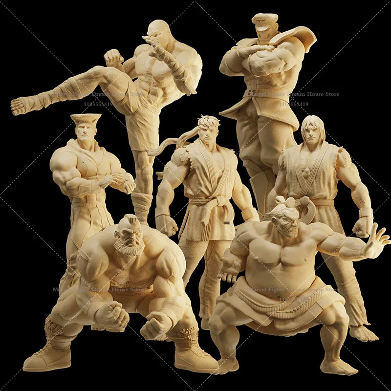 

Миниатюрные фигурки для сцен в масштабах 1/64, 1/43, 1/35, белые, без покраски, мини-модели, персонажи для настольных игр ‌ Мужские бойцы ﻿
