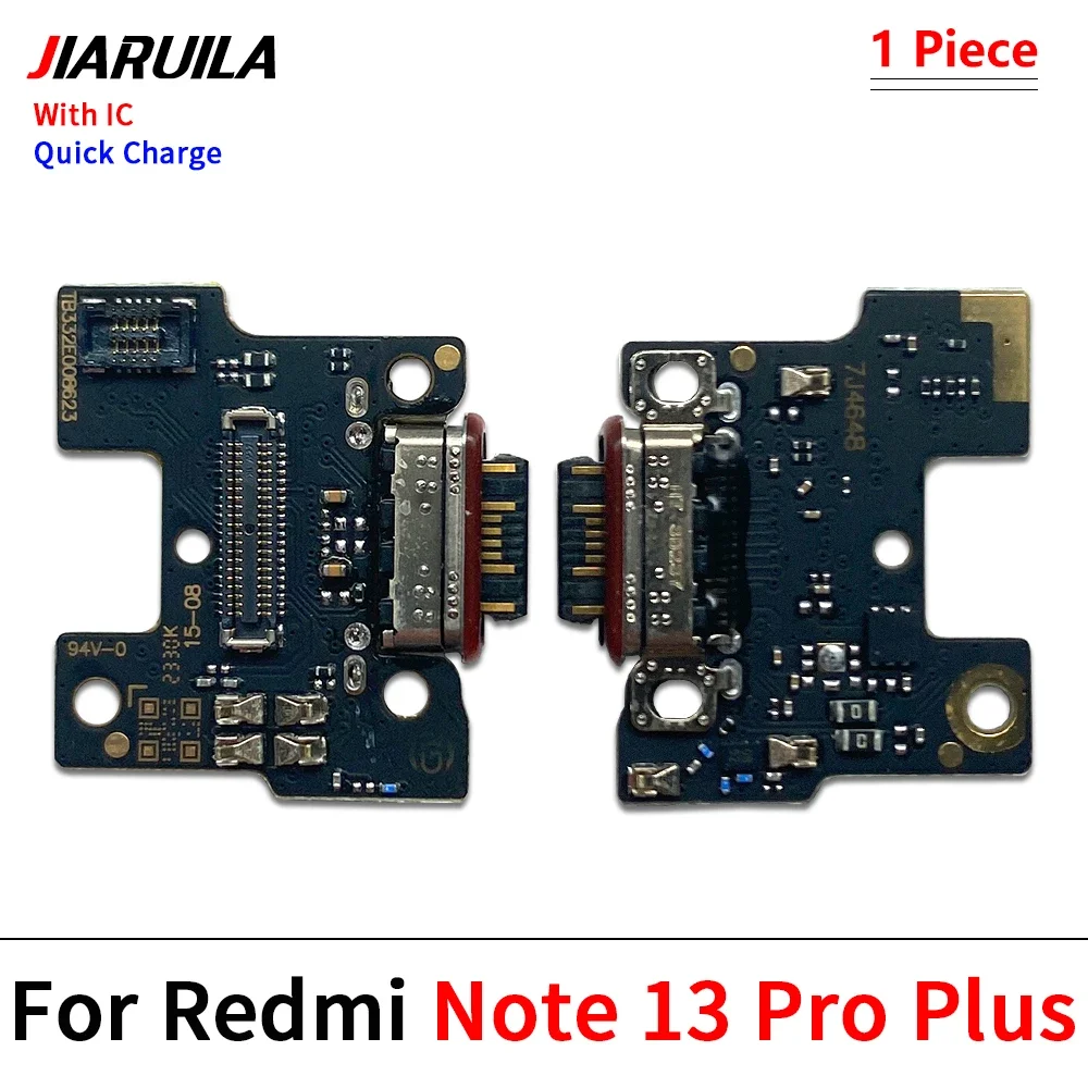 USB Port Charger Dock Plug Connector Charging Board FLex Cable Mic Microphone Board For Xiaomi Redmi Note 13 Pro 4G 5G Plus