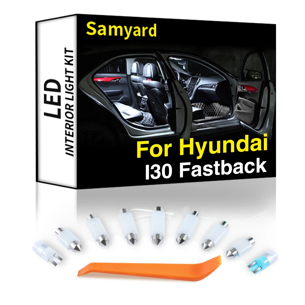 

12Pcs Interior LED For Hyundai i30 Fastback 2017 2018 2019 2020 2021 Canbus Car Indoor Dome Map Trunk Light Kit No Error