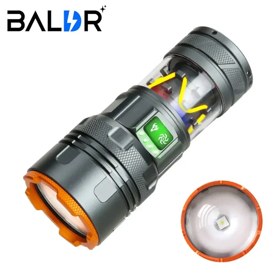 Led Flashlight USB rechargeable tactical emergency flash, telescopic zoom portable battery lamp outdoor camping flashlight