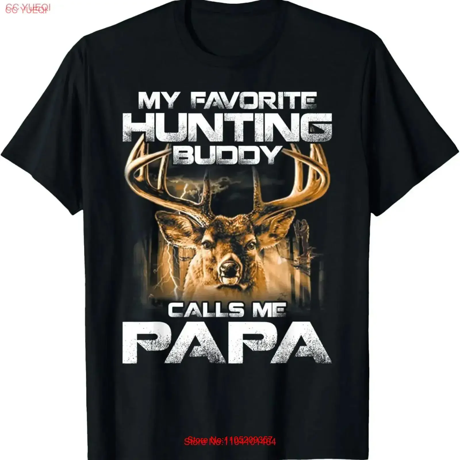 تي شيرت My Favorite Hunting Buddy Call Me Papa تي شيرت كلاسيكي مغسول غير رسمي للارتداء اليومي ملابس ناعمة مصممة ملابس الشارع #1