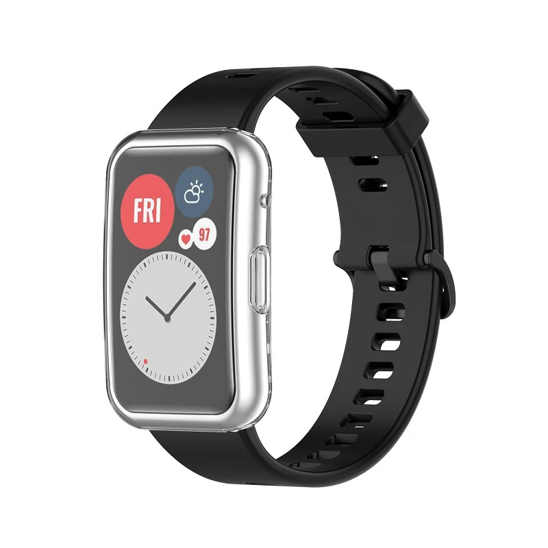 Top Deals Screen Protection Watch Case For Huawei Watch Fit Soft Tpu Protector Cover Shell Plating Color Watchcase
