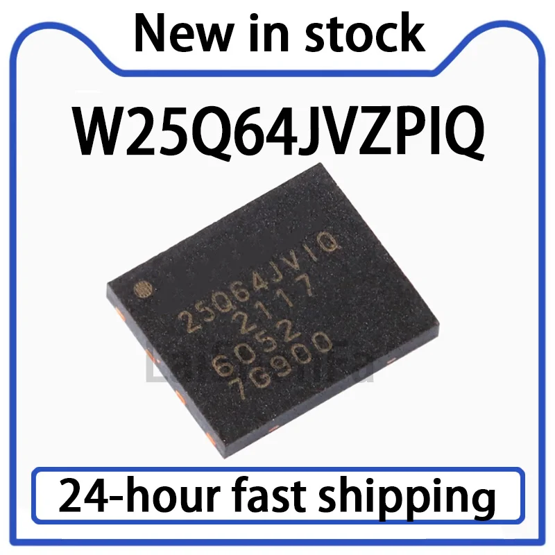 10PCS W25Q64JVZPIQ Package WSON-8 NOR FLASH Memory Chip Stock