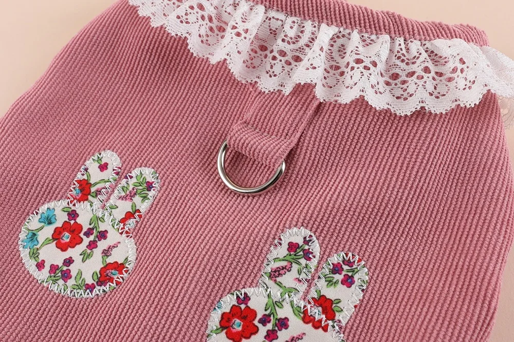 Prinzessinnen-Stil Kleidung für kleine Hunde und Katzen, Teddybär, Pomeranian Spezielles Niedliches Brust- und Rückenkleid – Detail 7