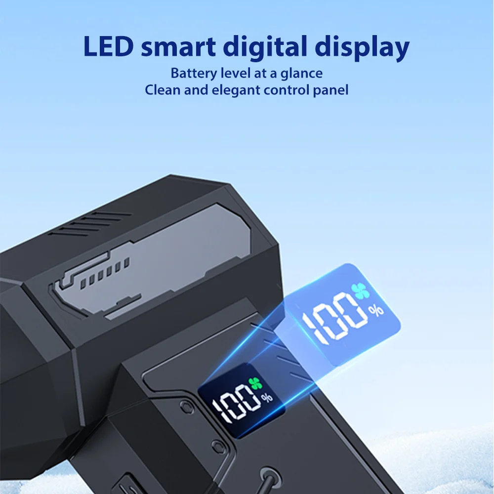 Display Handheld Mini Fan 130000RPM Powerful air Blower Compressed air Duster with 4 Speeds Rechargeable Super Dry Blower