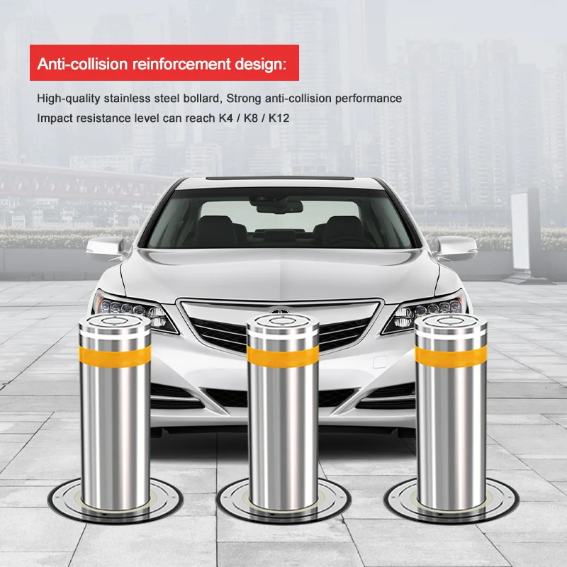 20 Feet High Remote Control Automatic Hydraulic Rising Bollard For Entrance Door