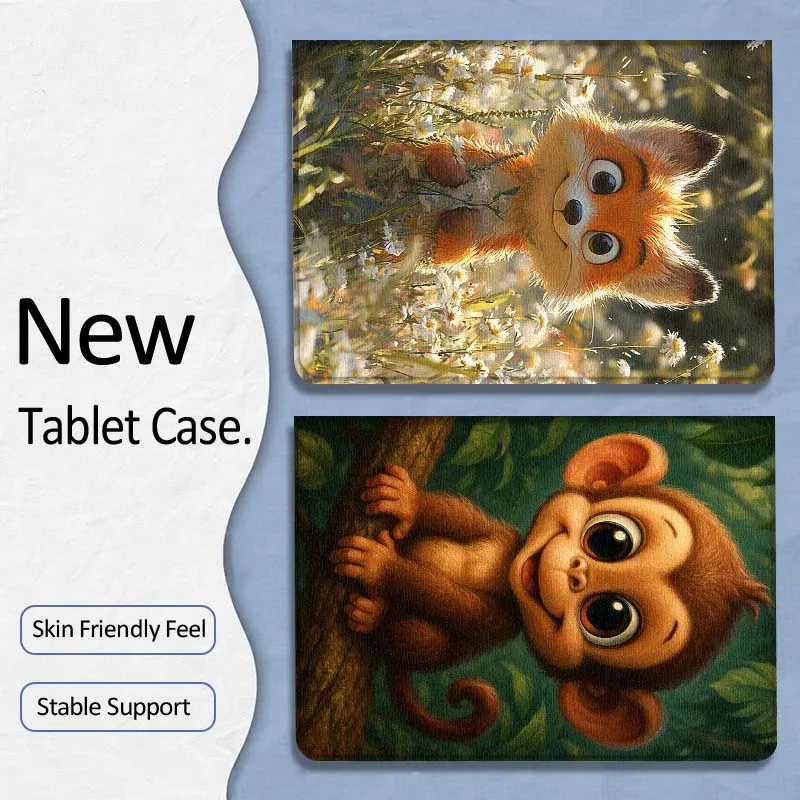 

Art Deer Fox Monkey For Xiaoxin Lenovo Tab P12 Extreme Legion Y900 Idea Pro GT 12.1 2025 Foldable Tablet Case Gift