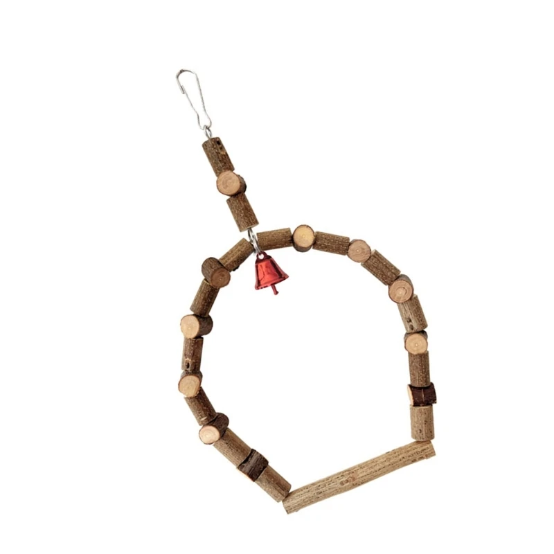Gaiolas pé balanço pássaro redondo balanço playstand brinquedo moagem