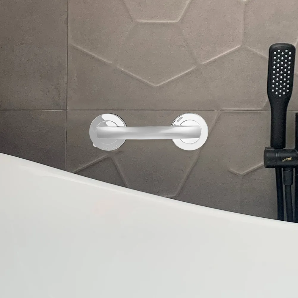 

2Pcs Suction Cup Bathroom Assist Handles Strong No Drill Shower Grab Bars Removable Heavy Duty Suction Handles for Glass Tile