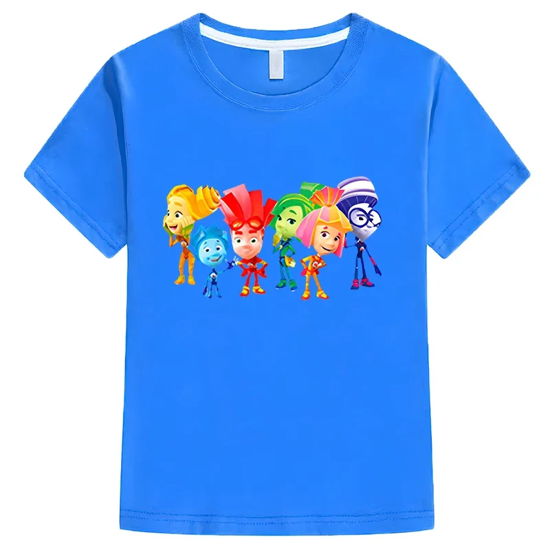 Meisjes De Fixies T-Shirt Voor Kinderen Korte Mouw T-Shirt Jongens Meisje 100% Katoen Grafische Anime T-Shirt Kids Kleding Y 2K Een Stuk