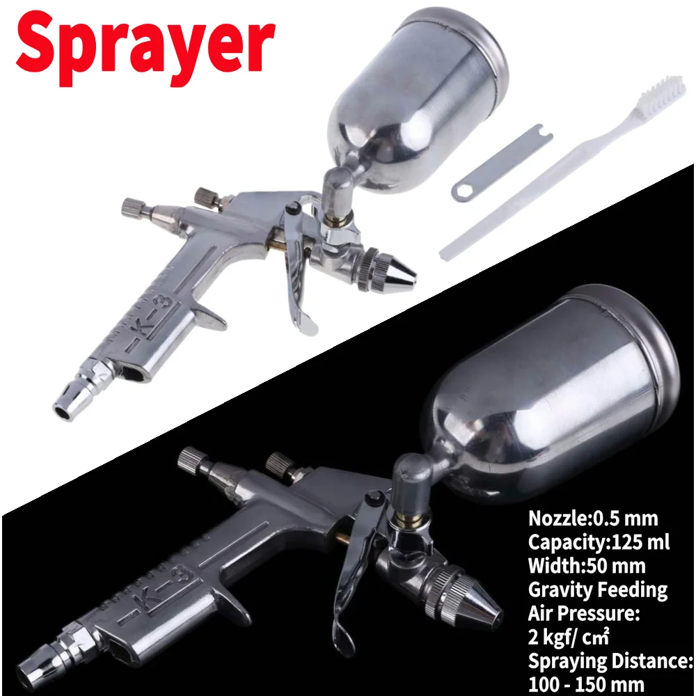 Spray Gun 0.5 mm Nozzle with Cup Pneumatic Sprayer Magic Spray Gun Sprayer Air Brush Professional Car Painting Paint Repair Tool