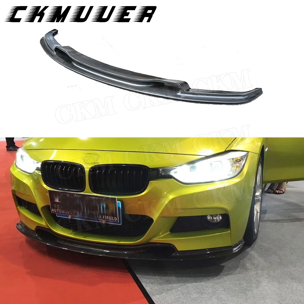 

CKMUUER Bumper Chin Guard Carbon Fiber Front Lip Spoiler for BMW 3 Series F30 F35 M Sport 320i 325i 328i 330i 335i 2012-2018