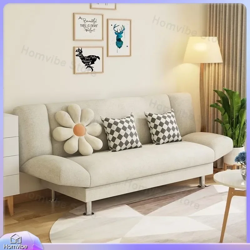 Modern Fabric Sofa for Small Apartment Living Room Bedroom Compact Double Triple Seater Lazy Couch Rental Furniture 2026 New