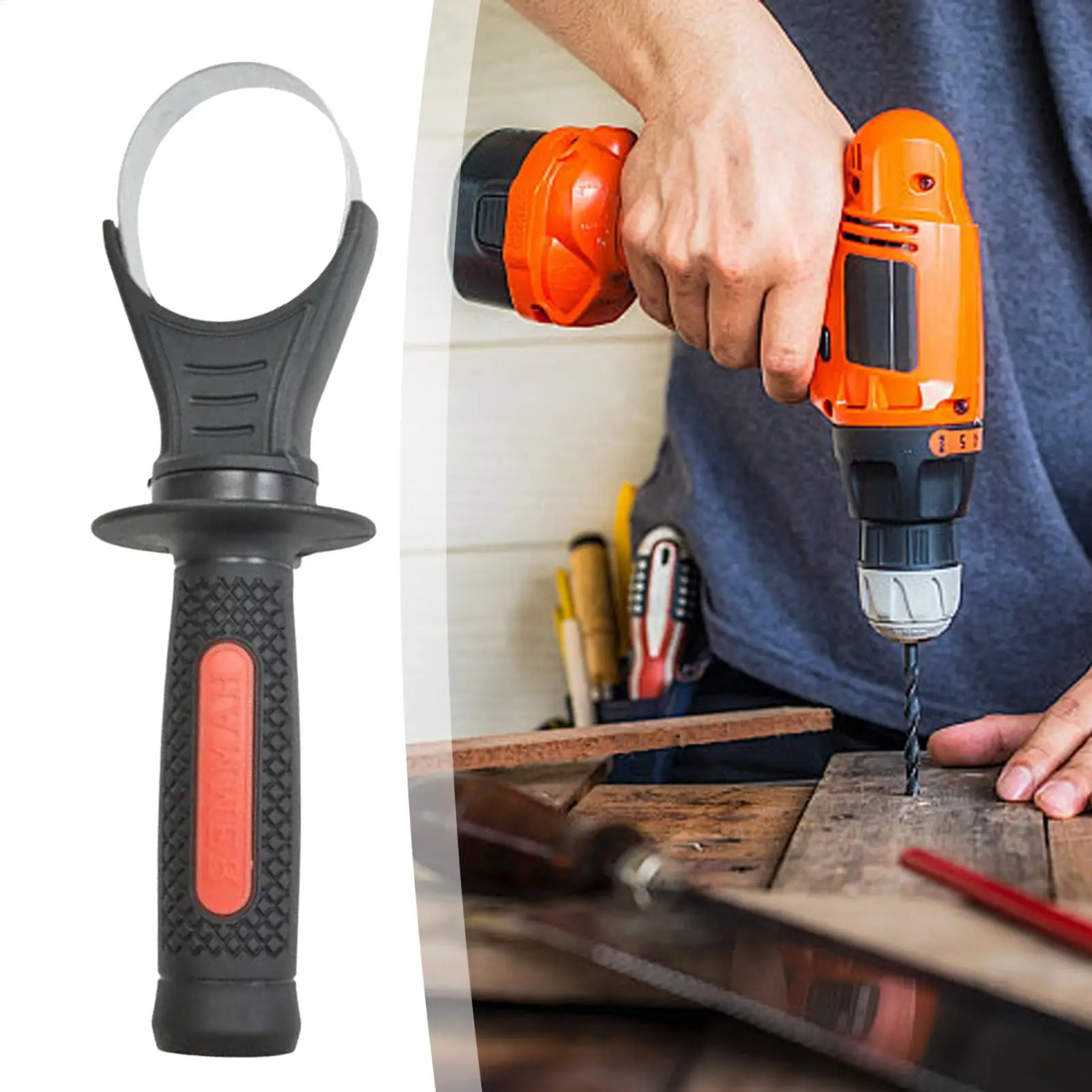 

Боковая рукоятка для перфоратора, передняя вспомогательная рукоятка для электроинструмента, регулируемая, нескользящая, съемная, сменная для электродрели