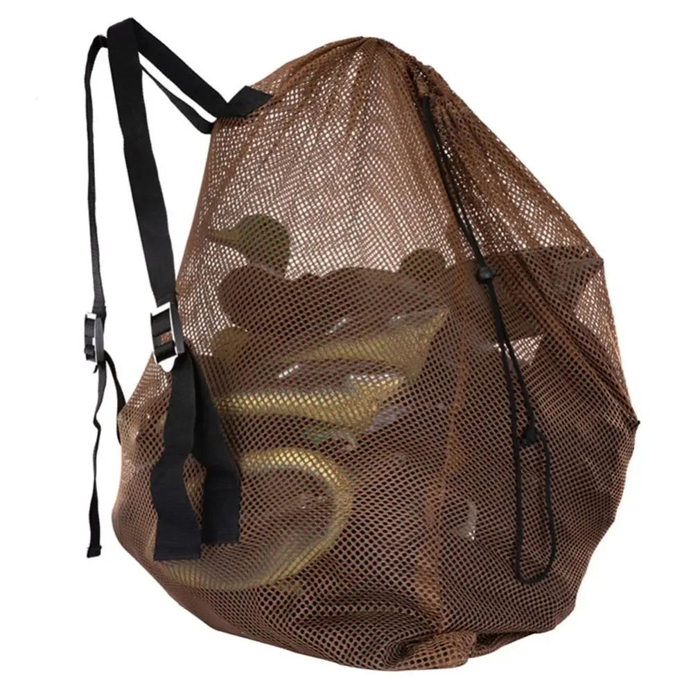 Outdoor Duck Gooses Mesh Luring Decoy Shoulders Bag Drawstring Hunting Backpack Hunting Decoy Hunting Tools