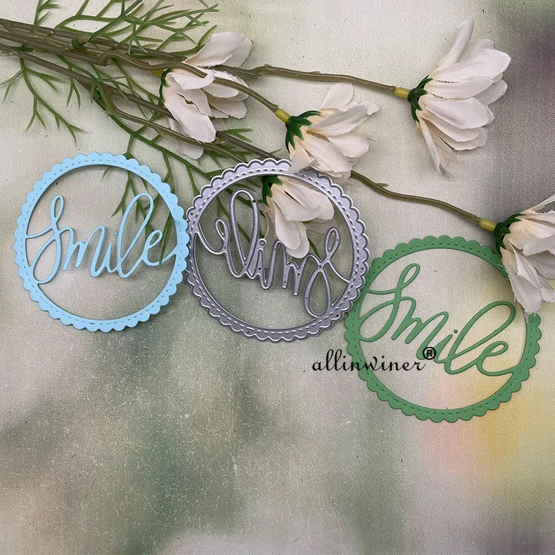 Smile letter ring Metal Cutting Dies Stencils For DIY Scrapbooking Decorative Embossing Handcraft Die Cutting Template