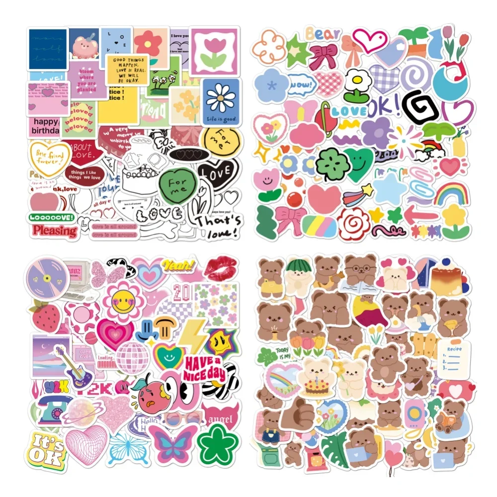 

50PCS Small Size Laptop Stickers Cute Stickers Waterproof Water Bottle Laptop Scrapbook Vinyl Stickers Aesthetic Kawaii Stickers