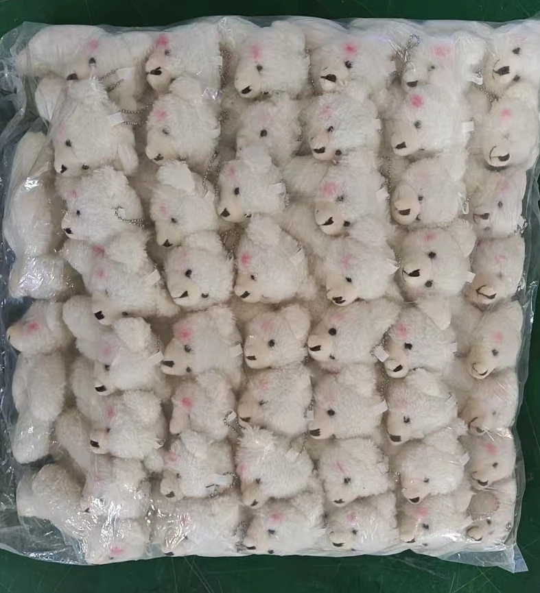 40Pieces/lot Kawaii Small Joint Teddy Bears Stuffed Plush With Chain Holiday Wedding Party Boutique Bear Gift Toy