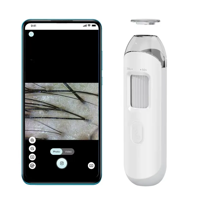Professional Hair Testing Magnifying Glass with Camera Home Use WIFI Scalp Analyzer Follicle Hair Detector