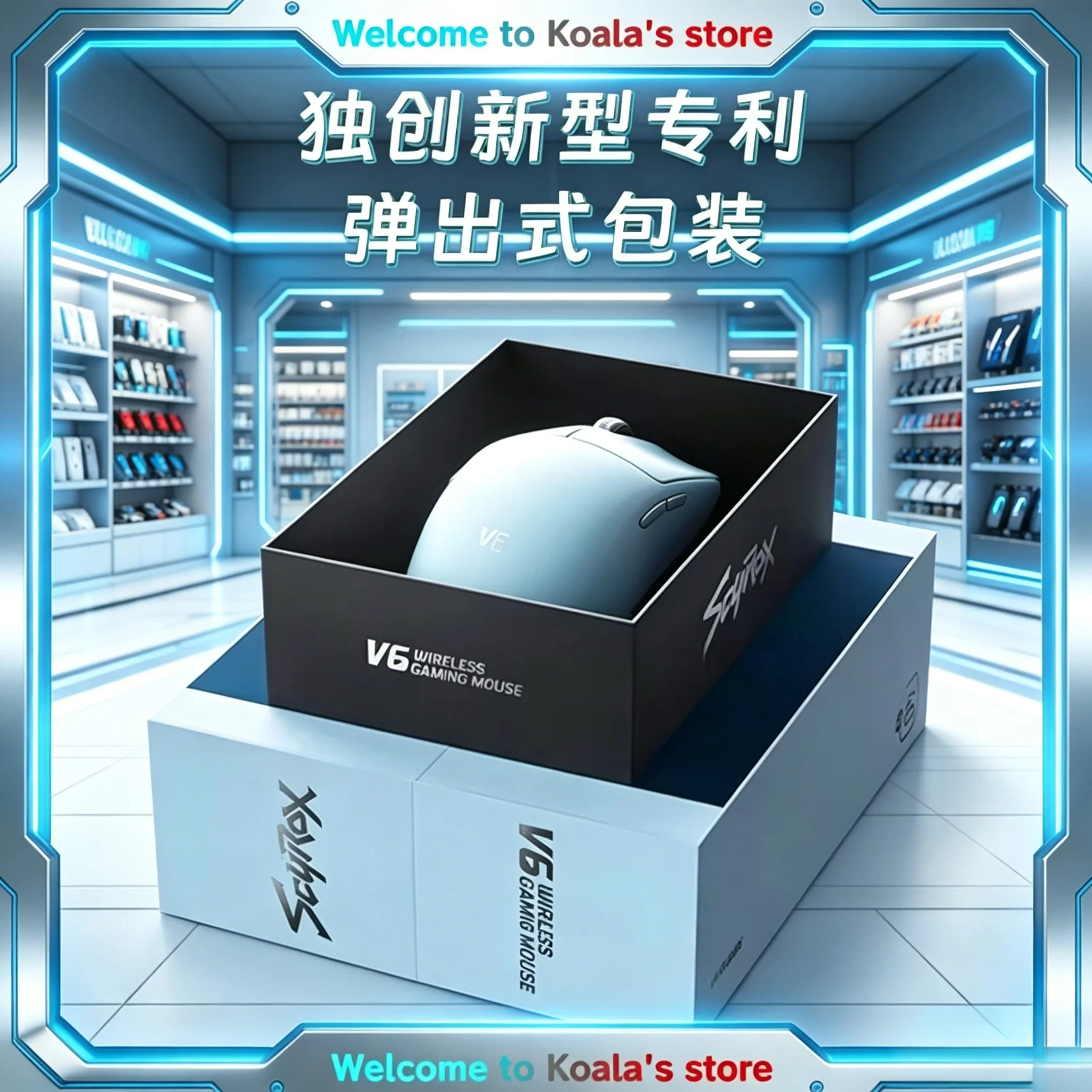 

New Scyrox V6 Wireless Gaming Mouse Low Latency Lightweight Ergonomic Custom Mice for PC Office Gamer Gift
