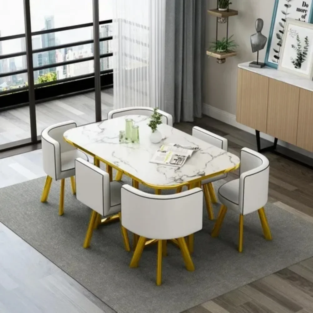 Office Nordic Dining Table Set Design Aesthetic Square Organizer Big Dining Table High Modern DesignMesa Comedor Home Furniture