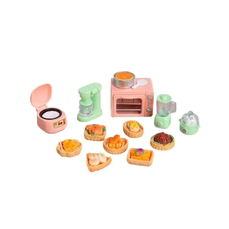 1 Set Pretend Bread For Doll Accessories New 1/12 Scale Miniature Dollhouse Food Electronic Oven Rice Cooker Model
