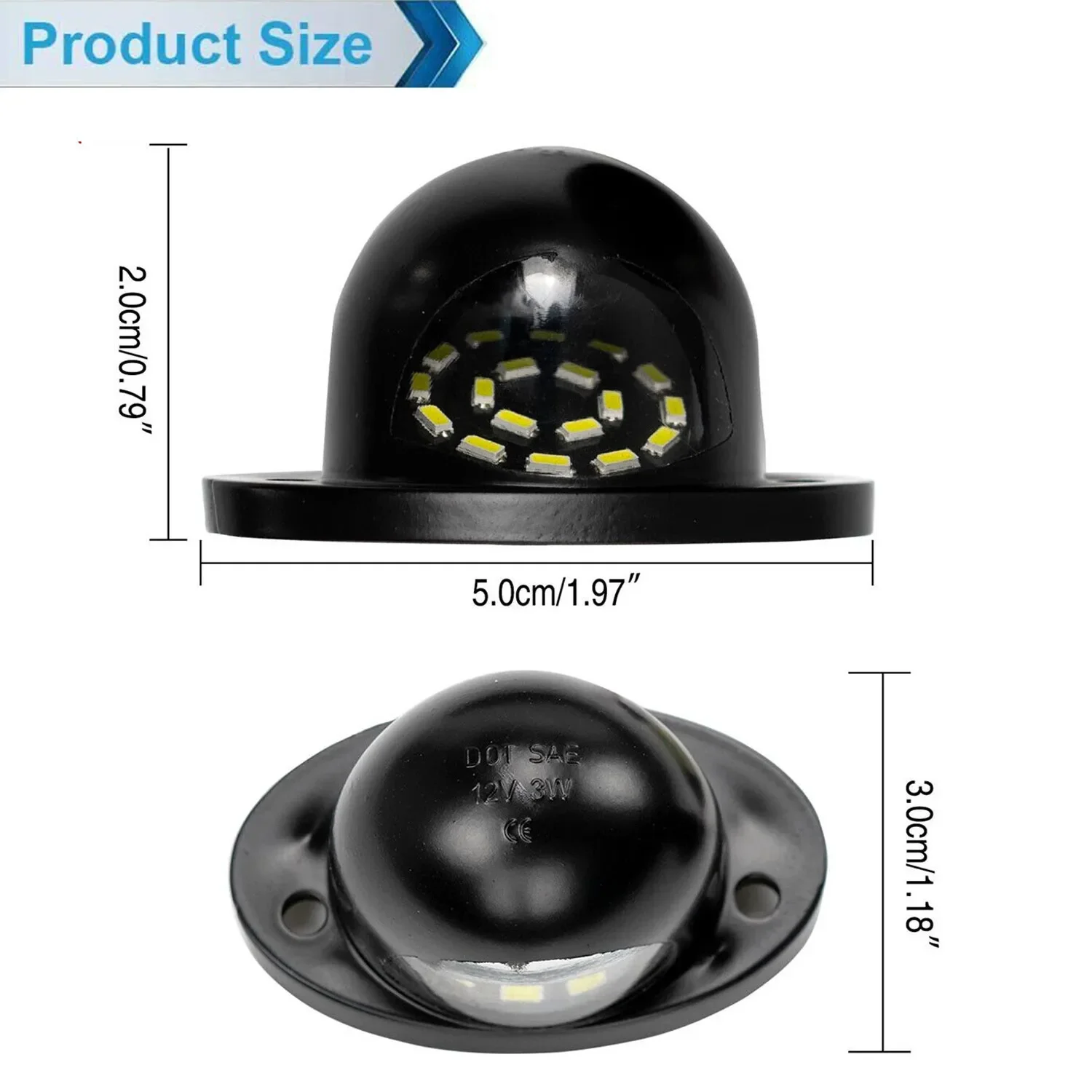 Winetis 2 قطعة 6000K الأبيض LED رقم لوحة ترخيص رقم أضواء العلامة مصابيح ل 1994-2001 دودج رام 1500 2500 3500