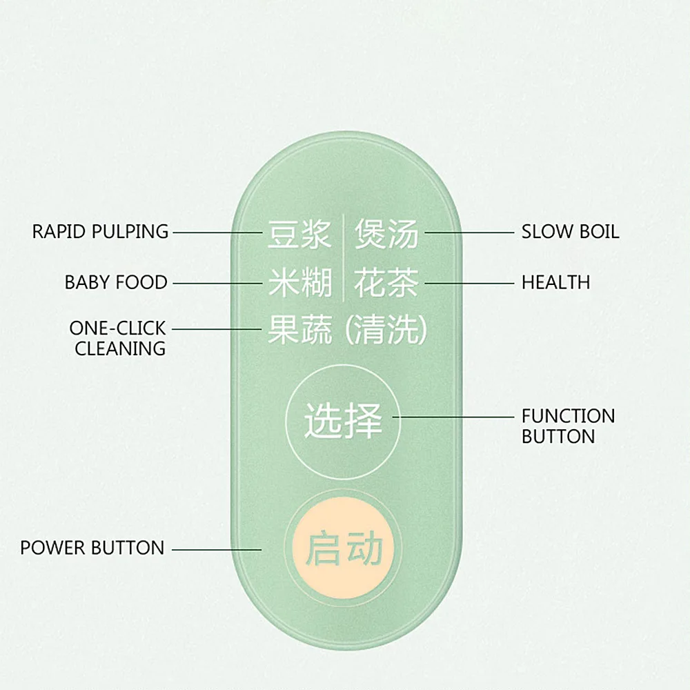 Mini soymilk machine 1-2 people breaking wall without filtering