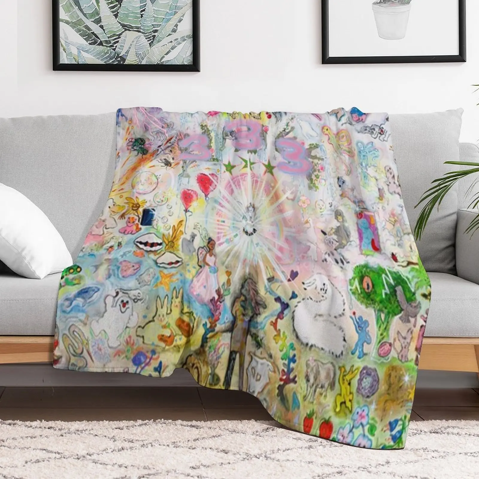 

333 bladee Throw Blanket Travel Soft Beds Blankets