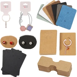 50pcs/lot Earrings Cards Holder Paper Hairpins Necklace Bracelet Display Keychain Cardboard Hang Tag For Diy Jewelry Packaging