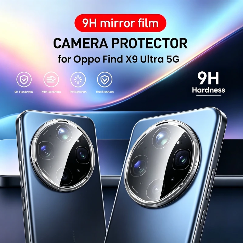 

FindX9Ultra 2Pcs 3D Clear Crystal Camera Glass for Oppo Find X9 Ultra 5G Transparent Curved Lens Film on Appo Orro Found X9Ultra