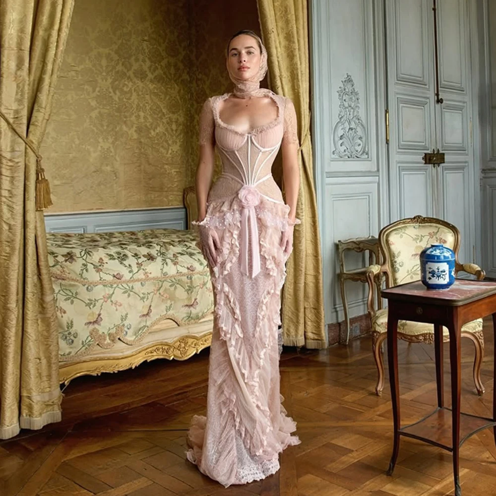 فساتين ماكسي صيفية أنيقة من الدانتيل مكشوفة الكتفين فستان بوهو منقوش عليه زهور فستان سهرة عتيق من الساتان لحفلات الزفاف ومحاولة افتراضية #2