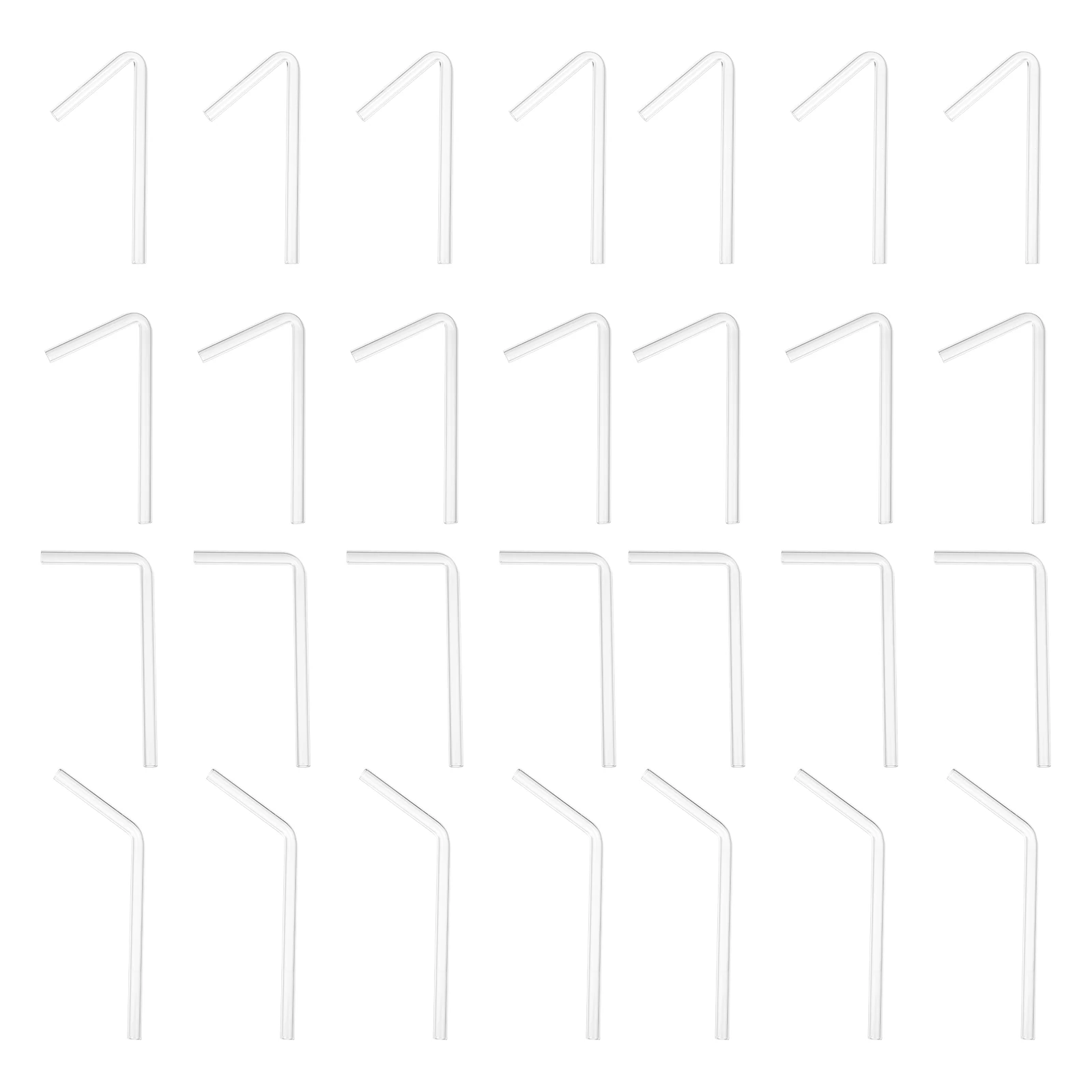 

40Pcs Glass Tube 45 60 90 120 Degree Elbow Transparent Glass Instruments Laboratory Equipment for Chemical Experiment