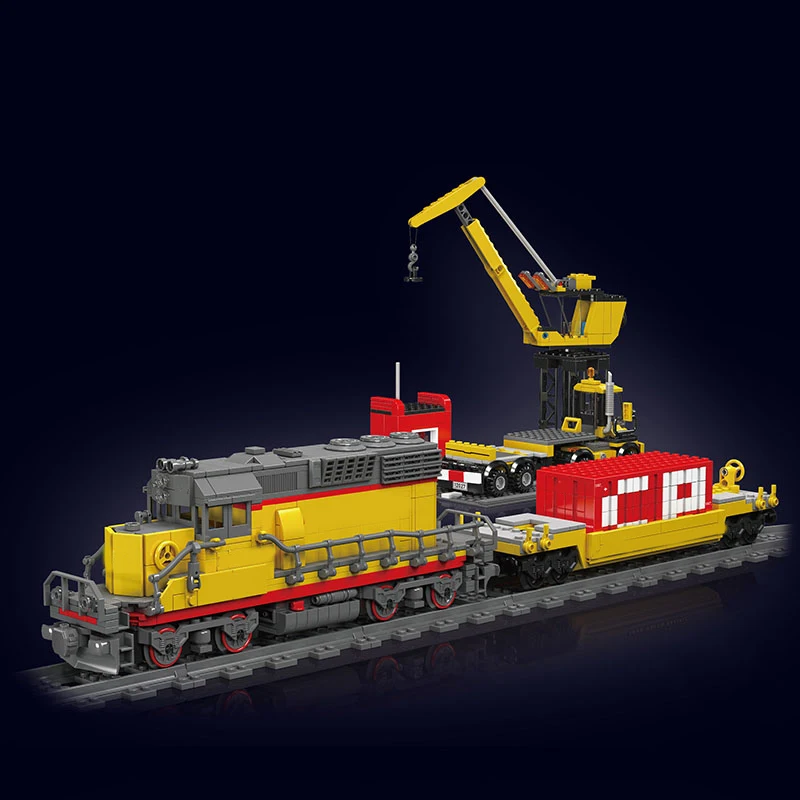 1170PCS Stampo Re 12027 Treno Ferroviario Tecnico Building Blocks Telecomando EMD SD40-2 Locomotiva Diesel Modello di Montaggio giocattoli