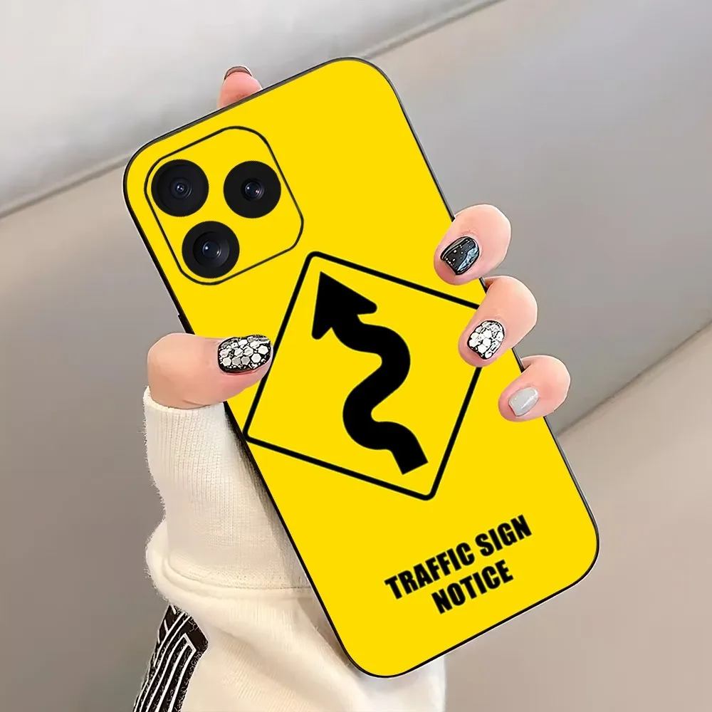 Fashion Traffic sign Phone Case For iPhone 8 11 12 13 Pro 14 15 Mini X XR XS max Plus Shell