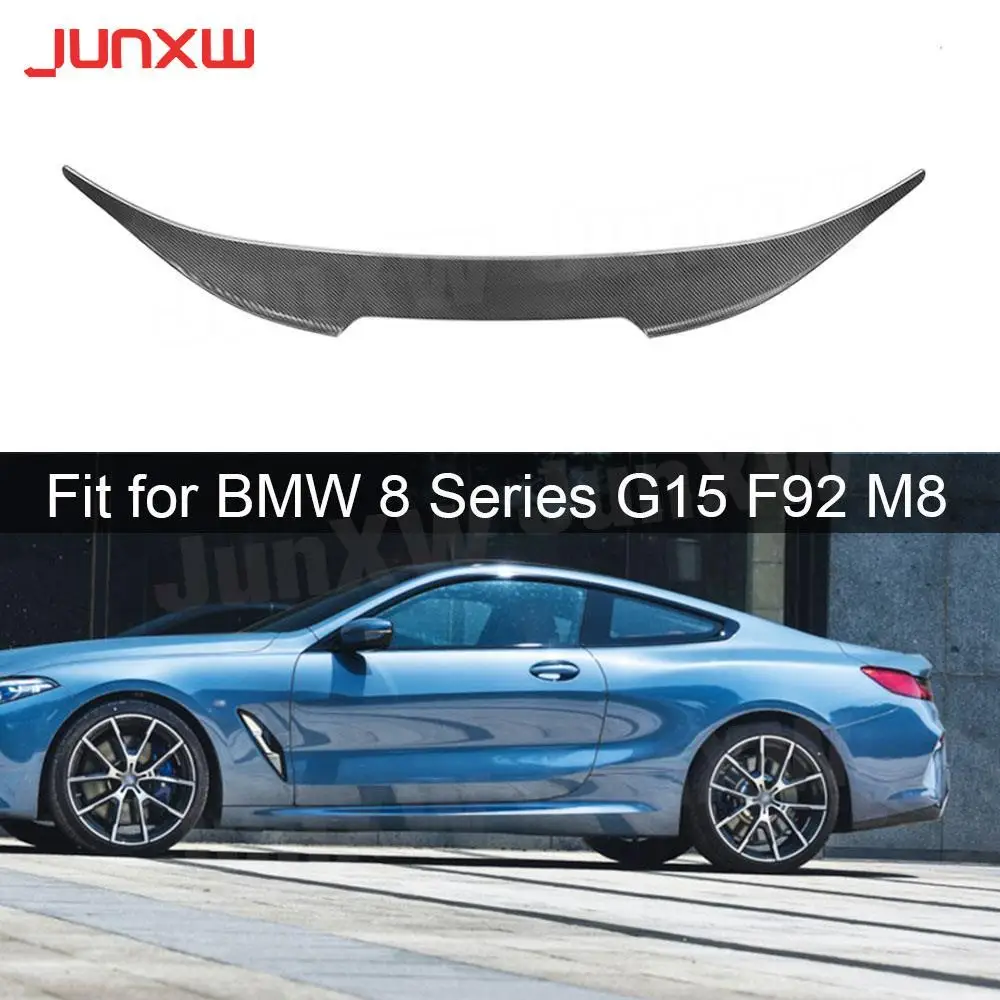 Dry Carbon Fiber Rear Trunk Spoiler Boot Lip Rear Bumper Wing for BMW 8 Series G15 F92 M8 Coupe 2 Door 2020 UP Not Cabriolet