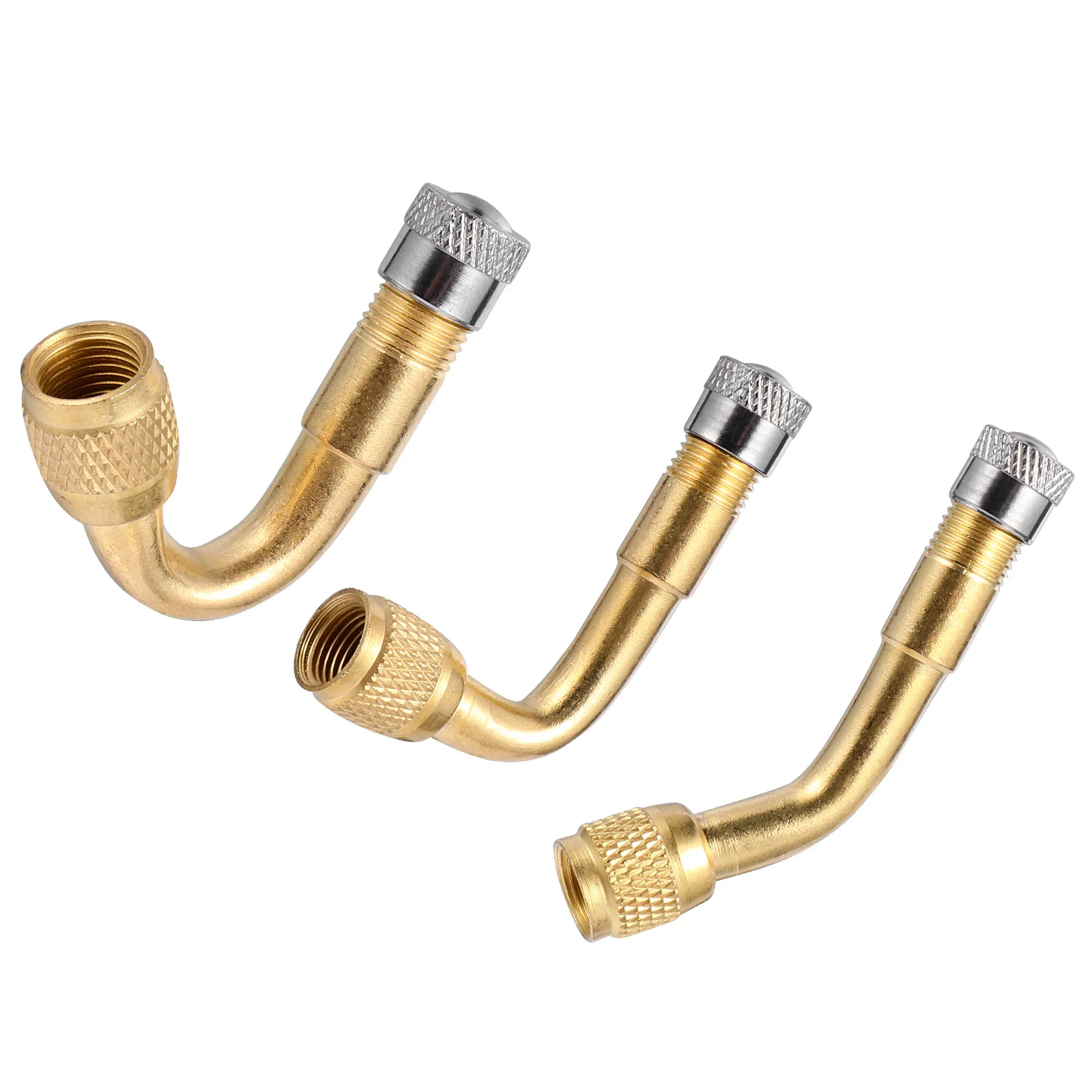 

3Pcs Copper Stem Extension for Tire Inflation Valve Lengthener Adaptor for Car Motorcycle Wheel Pump Connection