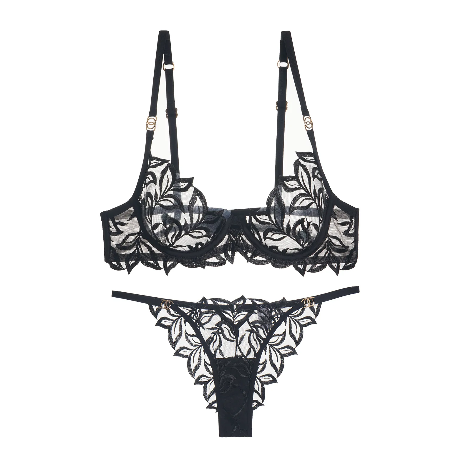

Sexy embroidered bra and panties two sets of women's underwear setslingerie sets for women luxurybra and panty set