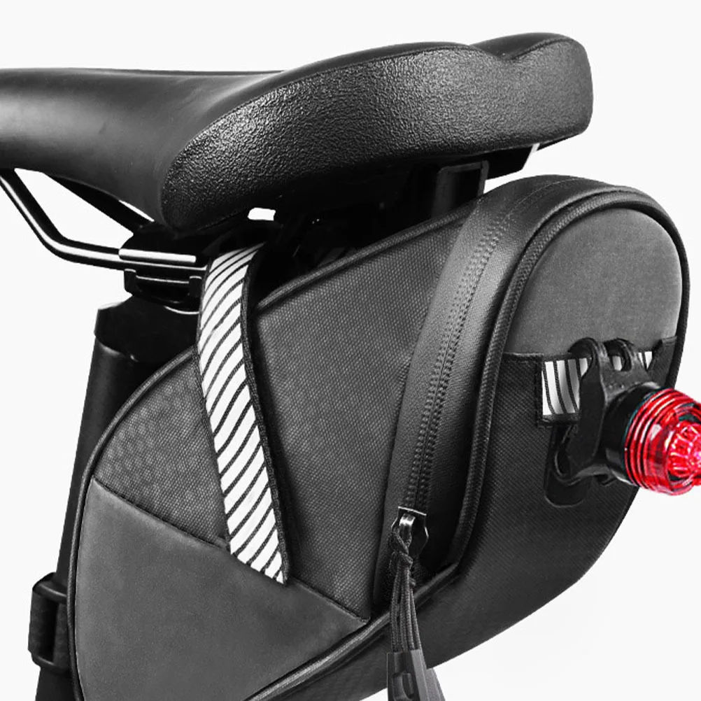 

1Pcs Backseat Bag for Bike Large Capacity Waterproof Rear Seat Pack Double Zipper Reflective Design Cycling Pouch