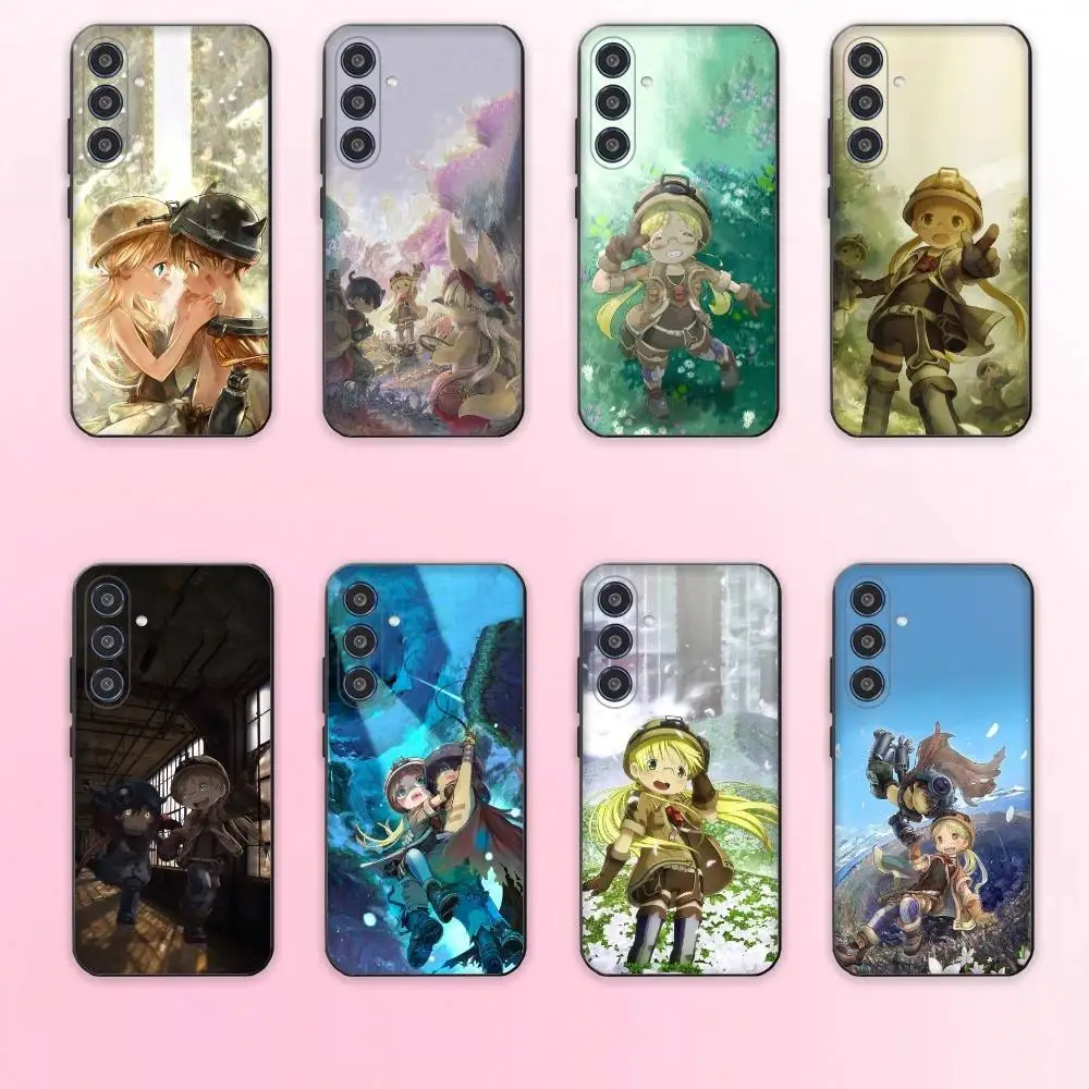 

M-Made in Abyss S2 1 phone Case For Samsung Galaxy A73,A72,A71,A70,A53,A52,A51,Others Soft Black Shell