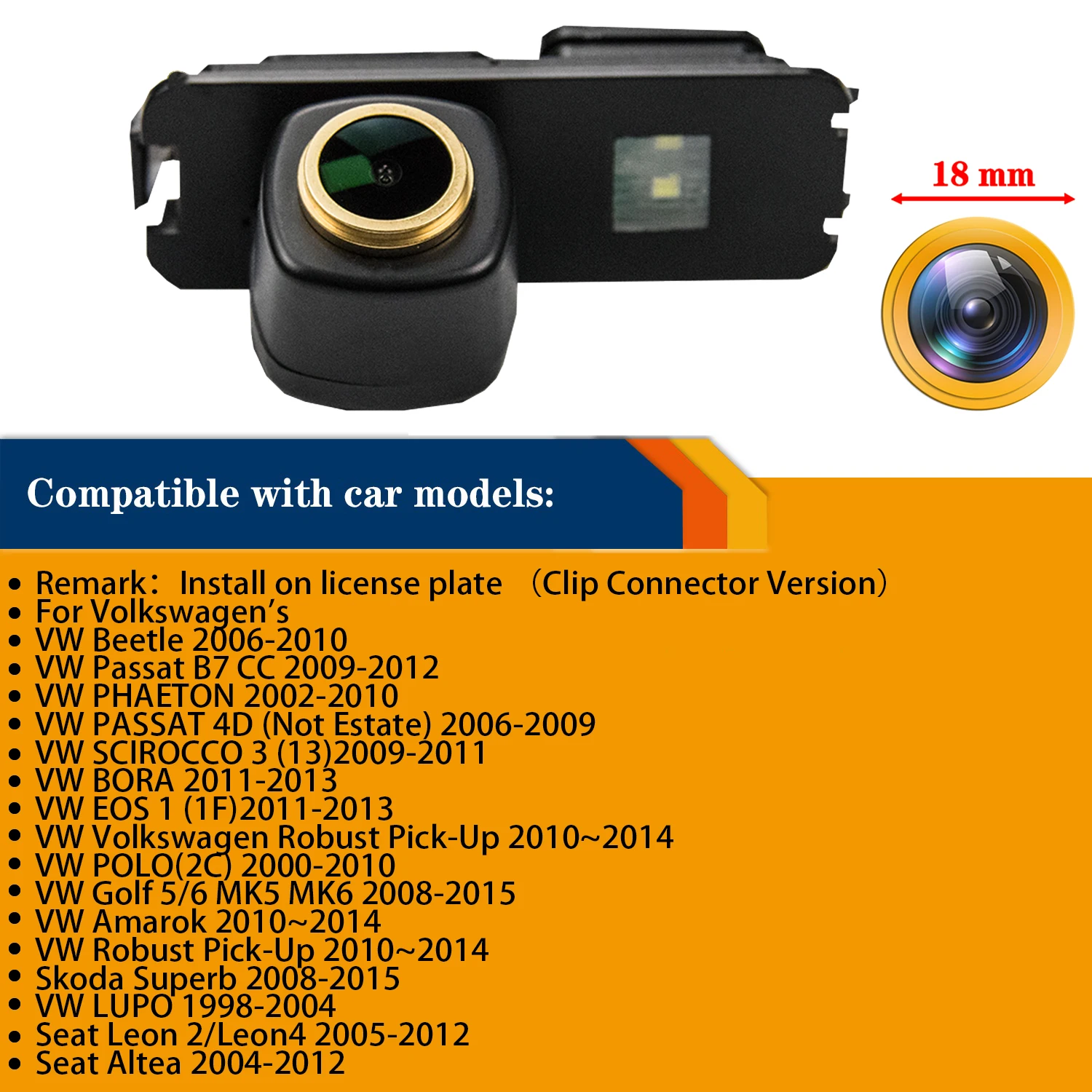 Misayaee Free Filter HD 1280 * 720P Car Rear View Camera for PHAETON SCIROCCO GOLF 5 6 MK4 MK5 EOS LUPO BEETLE   Amarok  PASSAT