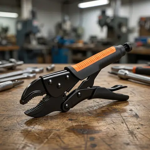 Alloy Steel Locking Pliers Round And Straight Pipe Wrench Pressure Pliers For Machine Tools Car Repair Plumbing Fixing Hand Tool
