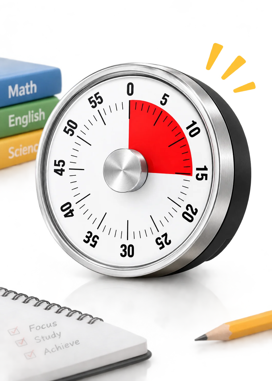 Visual Timer for Kids, 58 Minute Study Timer, Magnetic Mechanical Timer Make Time Visible for Homework, Reading, Classroom