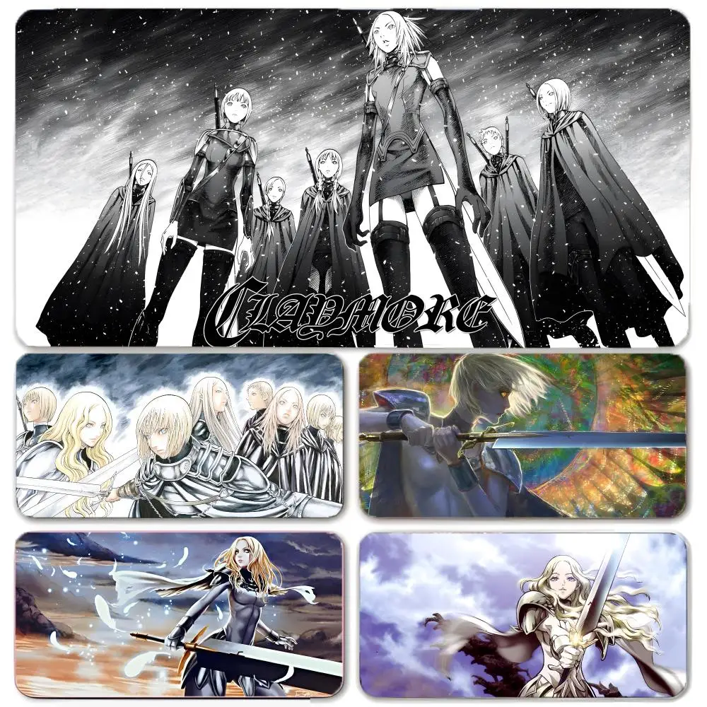 Manga Anime Claymore Mouse Pad Large Gaming Mousepad with Thick Stitched Edge Non-Slip Desk Mat