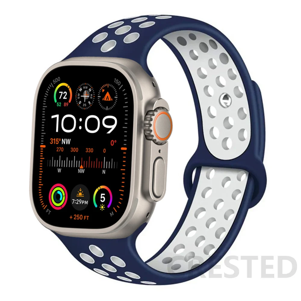 حزام سيليكون لساعة أبل باند ، سوار رياضي ، iultra 2 ، سلسلة 9 ، 8 ، 7 ، 6 ، SE ، 45 ، 44 ، 40 Watch ، 49: 49: 41 38 ، 42 في من