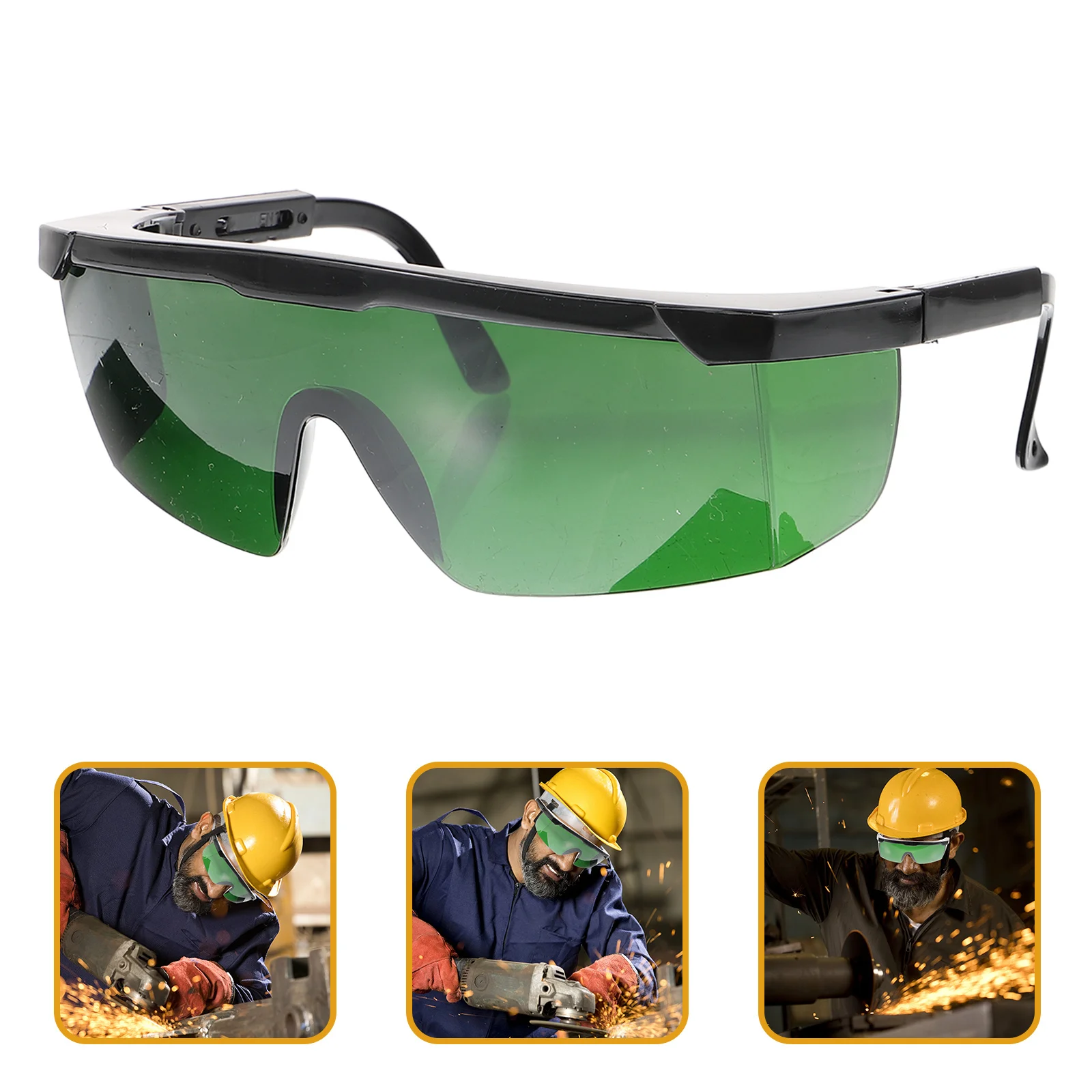 

Laser Safety Goggles Black Frame Wrap Around Anti-Scratch Anti-Fog Protection For Ipl Welding Industrial Use Non-Slip Protective