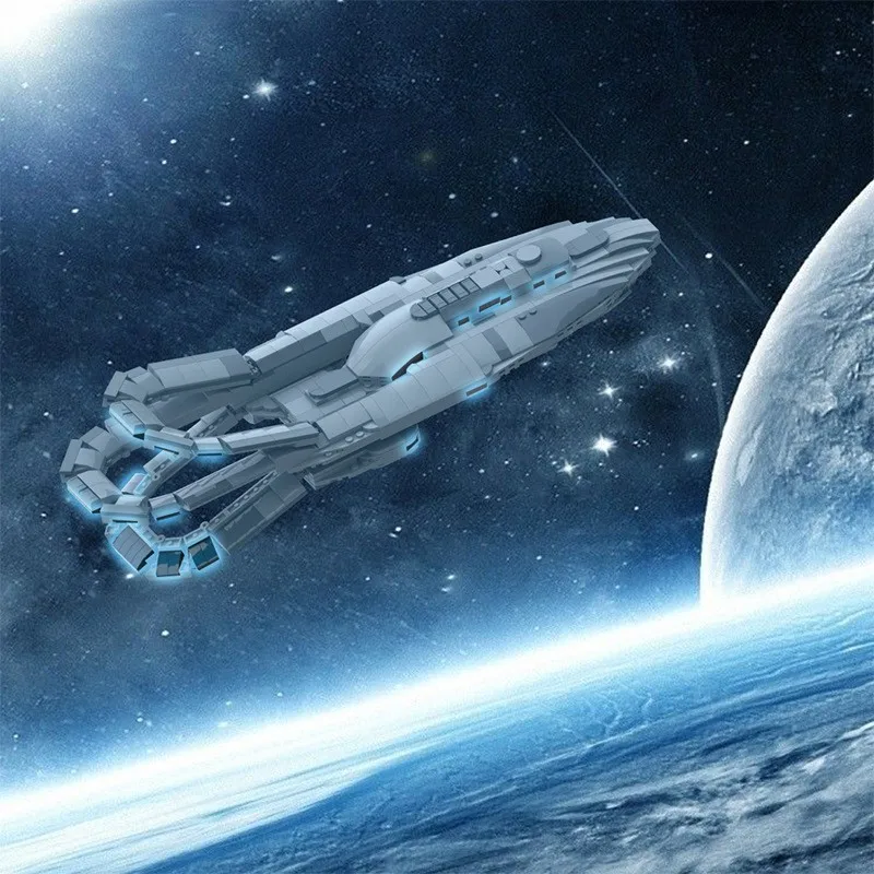 

Популярная серия фильмов, модель MOC Exploration-Class, военный корабль, наборы строительных блоков, украшения для сборки, игрушки «сделай сам», праздничные подарки для детей